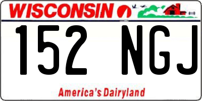 WI license plate 152NGJ