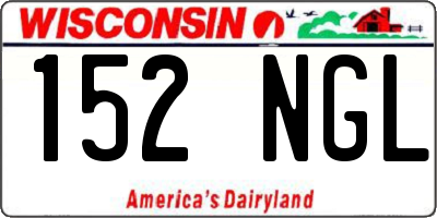 WI license plate 152NGL