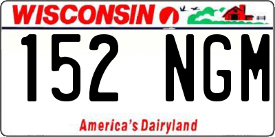 WI license plate 152NGM