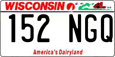 WI license plate 152NGQ