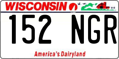 WI license plate 152NGR