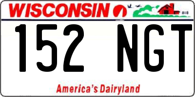 WI license plate 152NGT