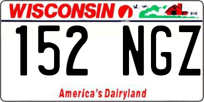 WI license plate 152NGZ