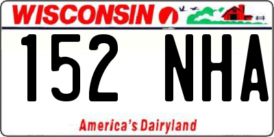 WI license plate 152NHA