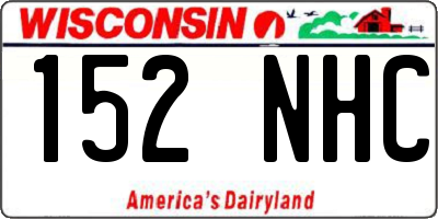 WI license plate 152NHC