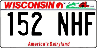 WI license plate 152NHF