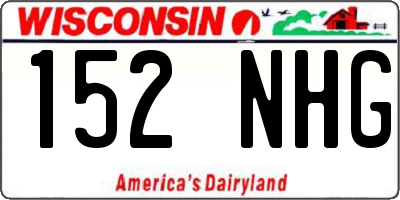 WI license plate 152NHG
