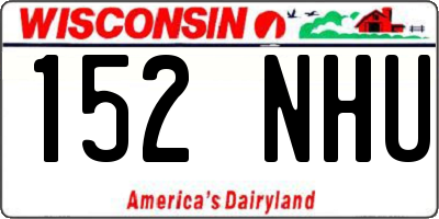 WI license plate 152NHU