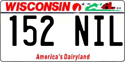 WI license plate 152NIL