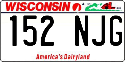 WI license plate 152NJG