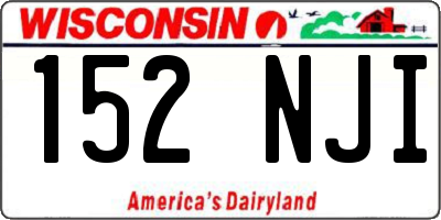 WI license plate 152NJI
