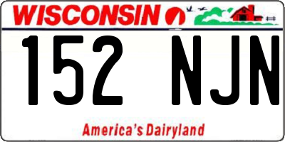 WI license plate 152NJN