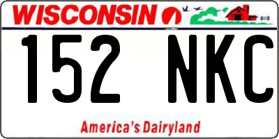 WI license plate 152NKC