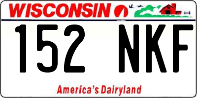 WI license plate 152NKF