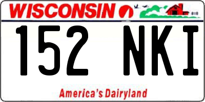 WI license plate 152NKI