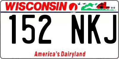 WI license plate 152NKJ