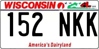 WI license plate 152NKK
