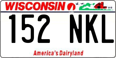 WI license plate 152NKL