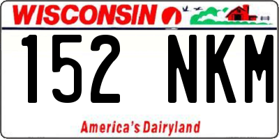 WI license plate 152NKM