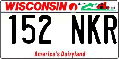 WI license plate 152NKR