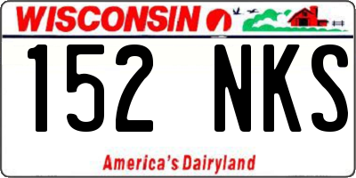 WI license plate 152NKS