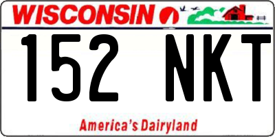 WI license plate 152NKT