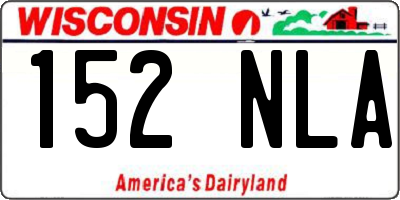 WI license plate 152NLA
