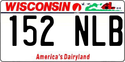 WI license plate 152NLB