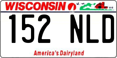WI license plate 152NLD