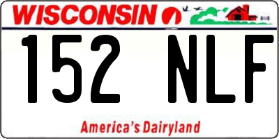 WI license plate 152NLF