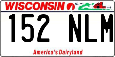 WI license plate 152NLM