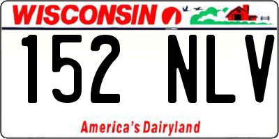 WI license plate 152NLV