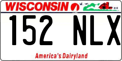 WI license plate 152NLX