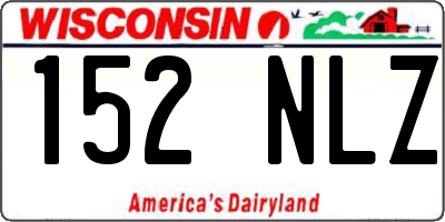WI license plate 152NLZ