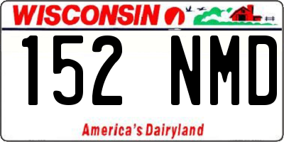WI license plate 152NMD
