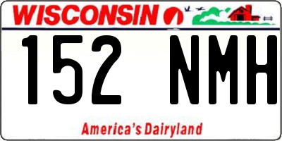 WI license plate 152NMH