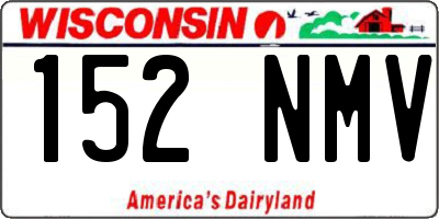 WI license plate 152NMV