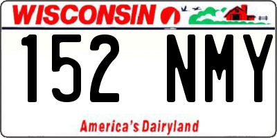 WI license plate 152NMY