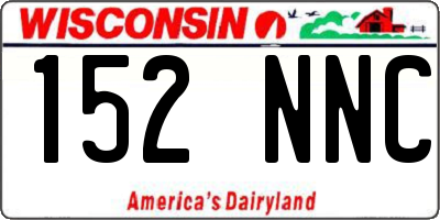 WI license plate 152NNC