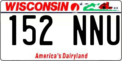WI license plate 152NNU
