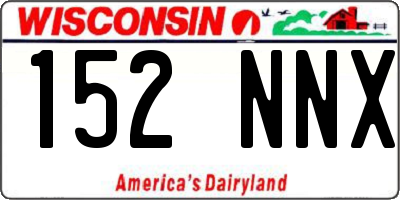 WI license plate 152NNX