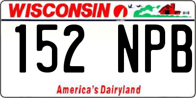 WI license plate 152NPB