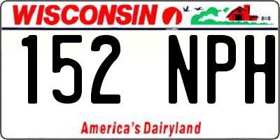 WI license plate 152NPH