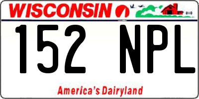 WI license plate 152NPL