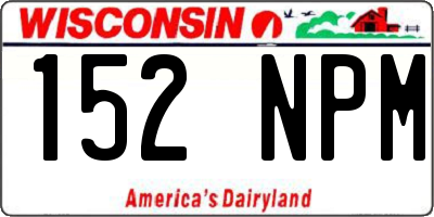WI license plate 152NPM