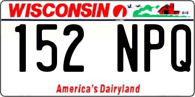 WI license plate 152NPQ