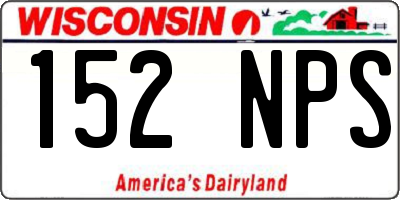 WI license plate 152NPS