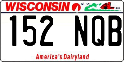 WI license plate 152NQB