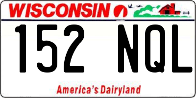 WI license plate 152NQL