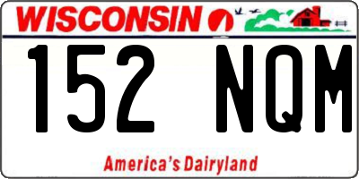 WI license plate 152NQM